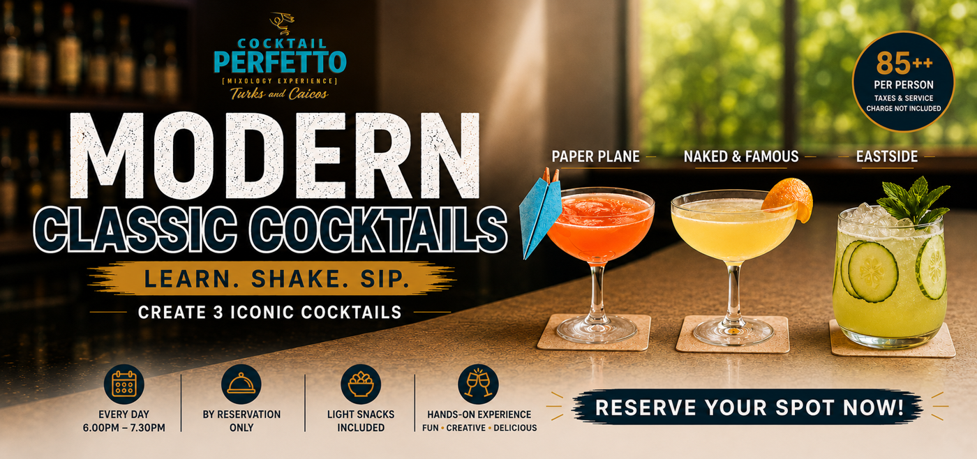 MODERN CLASSIC - PROMO Cocktail Making Class (3 Drinks)